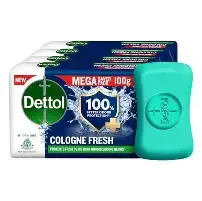 Dettol Lime Fresh (Lime Cool) Bathing Soap Bar with 12hr Freshness (400gm) |Long Lasting Freshness, 100gm Pack of 4