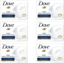 Dove Cream Beauty Bathing Bar 50 g - Pack of 6 (Free Dove Shampoo 8.5ml)