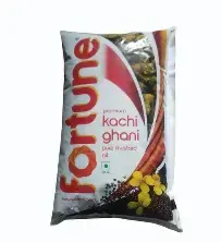 Fortune Premium Kachi Ghani Pure Mustard Oil, 1 ltr pouch
