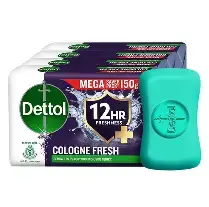 Dettol Lime Fresh (Lime Cool) Bathing Soap Bar with 12hr Freshness (400gm) |Long Lasting Freshness, 100gm Pack of 4